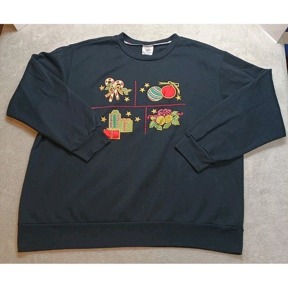 Nutcracker Plus Size Women's Holiday Sweatshirt Black Ugly Sweater